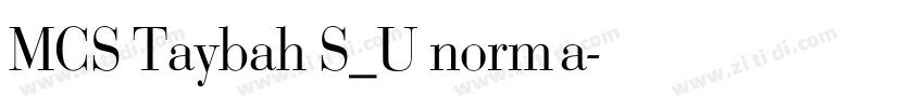 MCS Taybah S_U norma字体转换